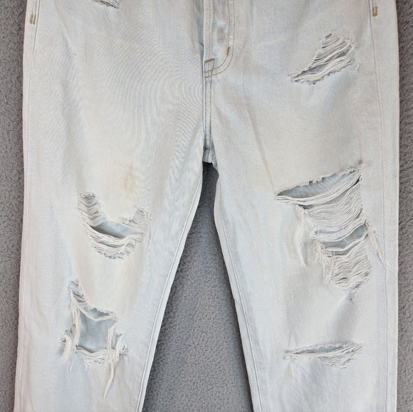 Pistola Cassie Super High Rise Straight Leg Jeans Sz 26x29.5 Super Distressed - Picture 3 of 16